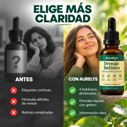 Gotas de Drenaje Linfático y Desinflamación Aurelys® (30 ml)