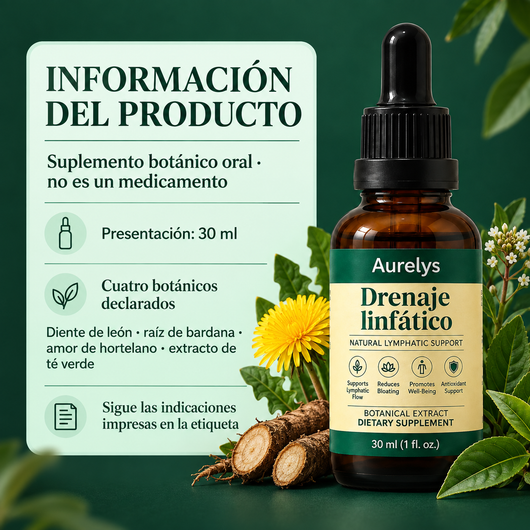 Gotas de Drenaje Linfático y Desinflamación Aurelys® (30 ml)