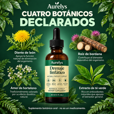 Gotas de Drenaje Linfático y Desinflamación Aurelys® (30 ml)