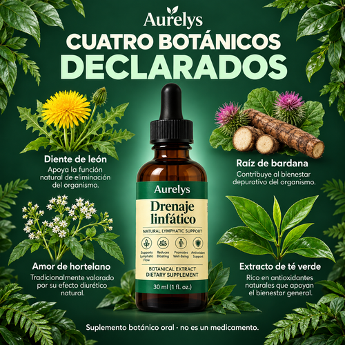 Gotas de Drenaje Linfático y Desinflamación Aurelys® (30 ml)