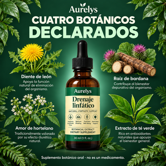 Gotas de Drenaje Linfático y Desinflamación Aurelys® (30 ml)